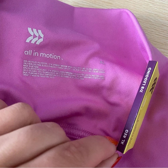 ✨NWT Target All In Motion Purple Pink Ultra High Rise Flex Leggings Size XL - Picture 4 of 10